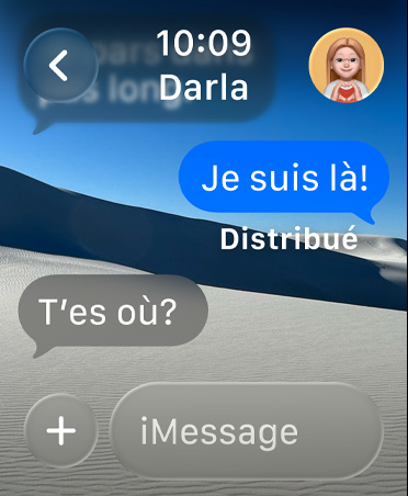 Messages sur Apple Watch