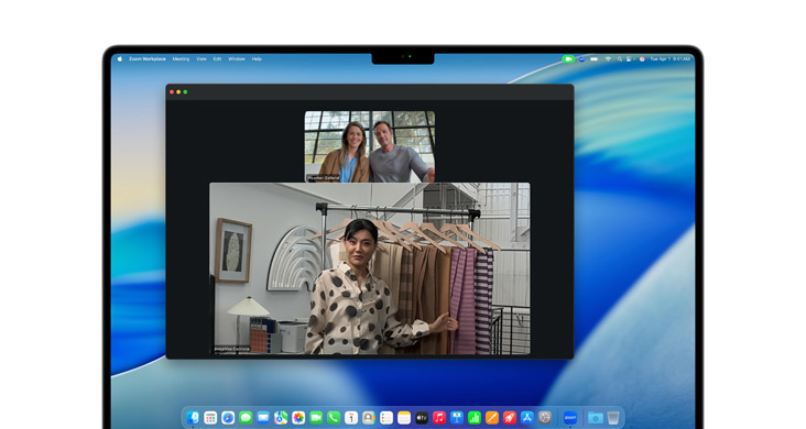16 tuuman MacBook Pro, jonka näytöllä näkyvissä Mail ja iPhonesta peilattu Uber Eats ‑appi.