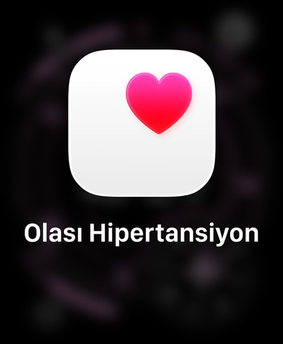 Apple Watch Ultra 3, titanyum kasa, natürel renk, olası hipertansiyon bildirimi, beyaz kutuda pembe kalp, kordon, Trail Loop, mavi/parlak mavi renk