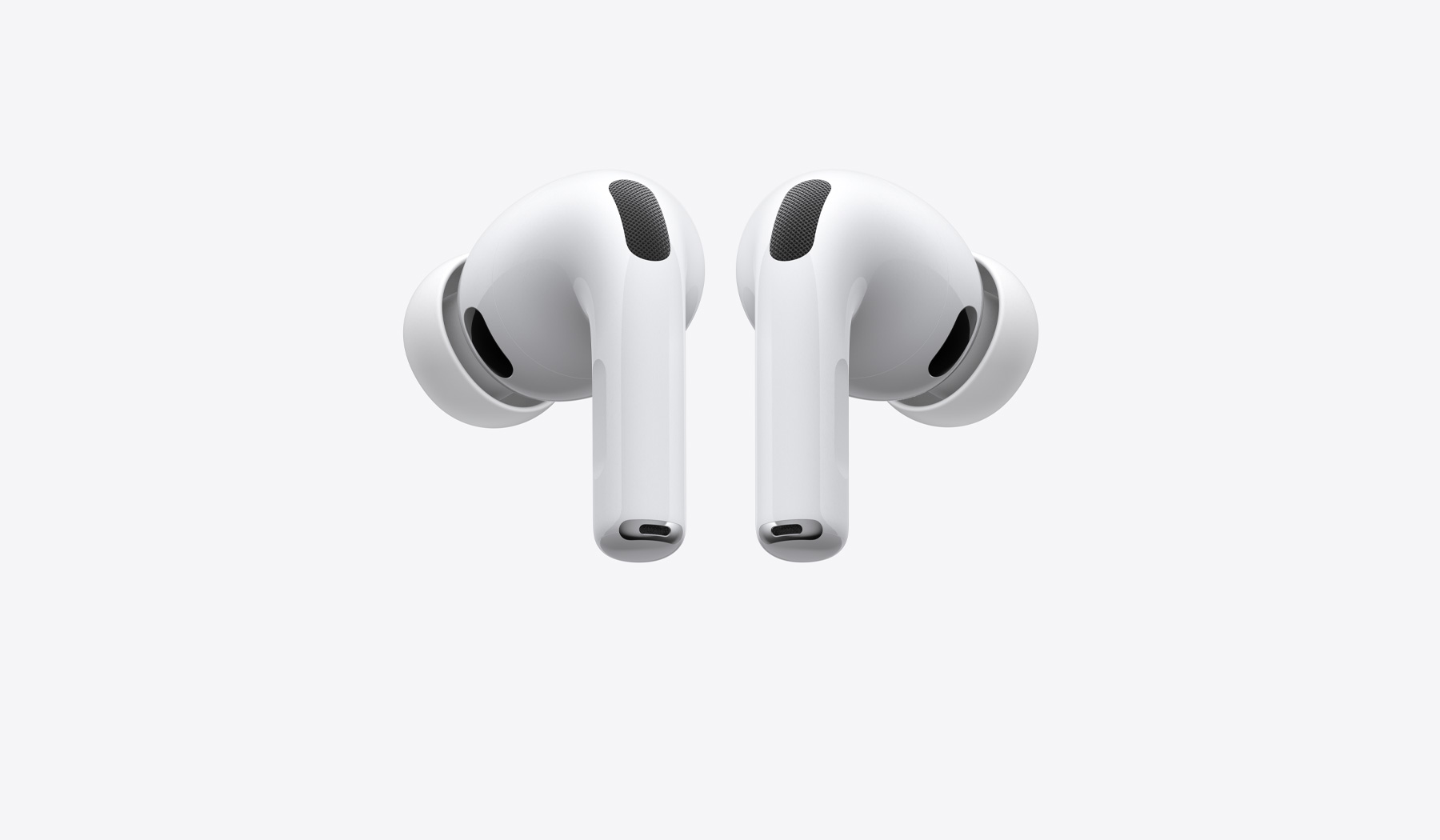 AirPods Pro 3, audífonos inalámbricos izquierdo y derecho, color blanco, almohadillas de silicón