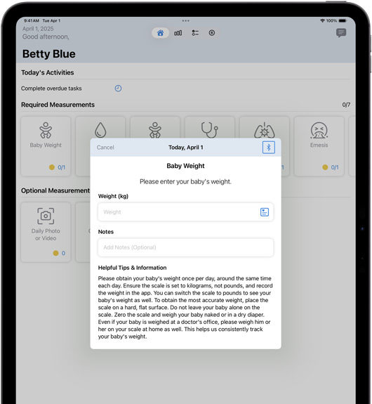 iPad 軟件顯示 Locus Health app。