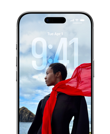 iPhone’i lukustuskuva, kus kellaaeg kohandub vastavalt lukustuskuva pildile